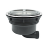 185 Horizontal Drain Tall Cup Kitchen Sink Drainer With Grey Plastic Cover