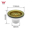 12-114-50-xx Gold Short Cup Kitchen Sink Drainer
