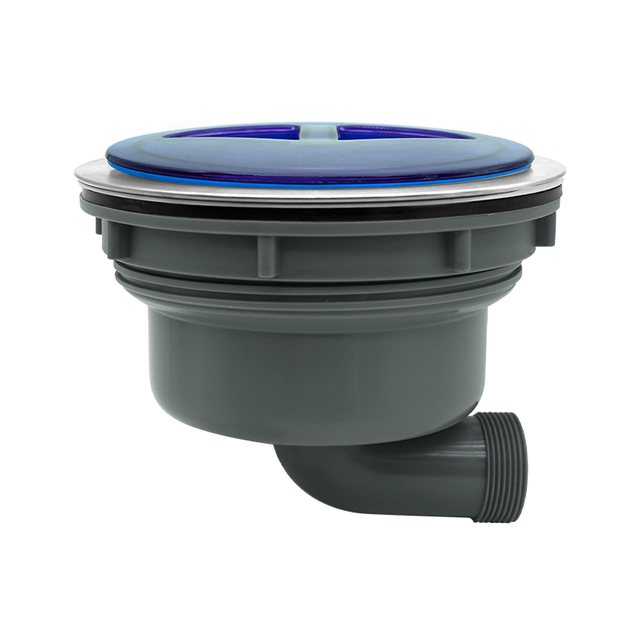 185 Horizontal Drain Tall Cup Kitchen Sink Drainer With Blue Plastic Cover