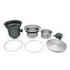 185 Full Steel Tall Cup Kitchen Sink Drainer With Flat Cover & Overflow