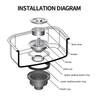 001 53mm Short Cup Kitchen Sink Drainer