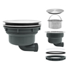 185 Horizontal Drain Tall Cup Kitchen Sink Drainer With Stainless Steel Cover
