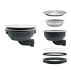 185 Horizontal Drain Short Cup Kitchen Sink Drainer With Stainless Steel Cover