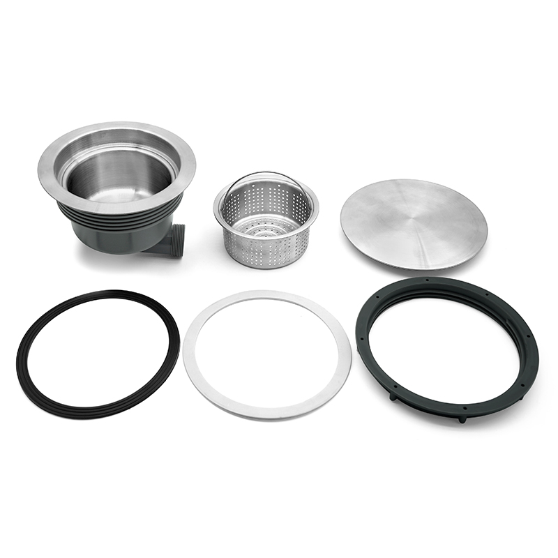 185 Horizontal Drain Tall Cup Kitchen Sink Drainer With Stainless Steel Cover