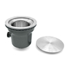 185 Full Steel Tall Cup Kitchen Sink Drainer With Flat Cover & Overflow