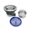 185 Horizontal Drain Tall Cup Kitchen Sink Drainer With Blue Plastic Cover