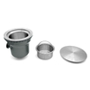185 Full Steel Tall Cup Kitchen Sink Drainer With Flat Cover & Overflow