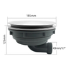 185 Horizontal Drain Short Cup Kitchen Sink Drainer With Stainless Steel Cover