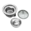 185 Horizontal Drain Tall Cup Kitchen Sink Drainer With Grey Plastic Cover